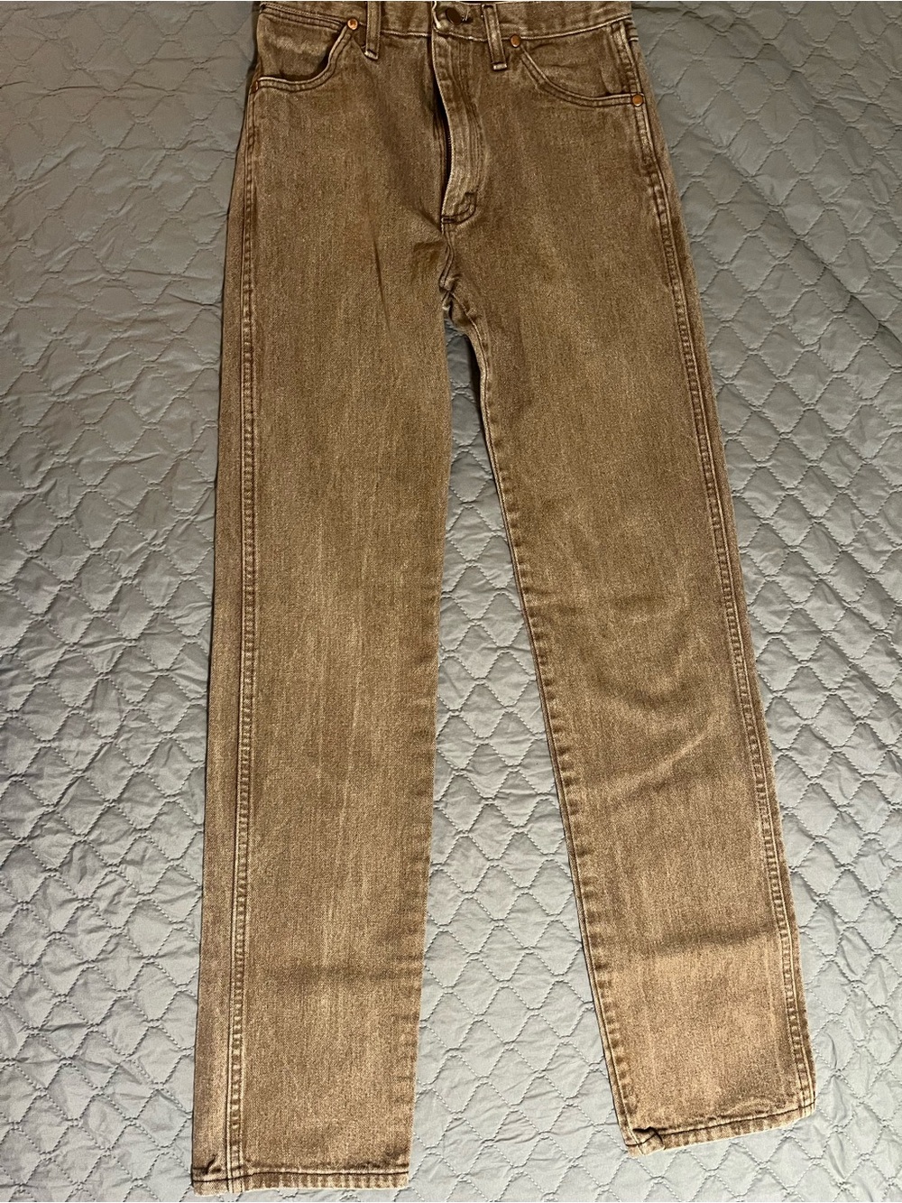 Wrangler Men's Tan Jeans - Straight Leg